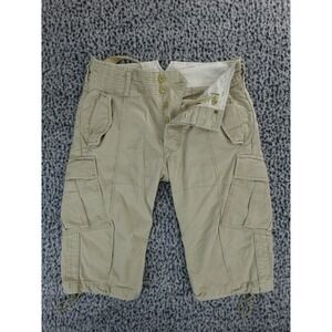Diesel Khaki Cargo Shorts Button Fly Utility Gorpcore Tan Men Sz 26